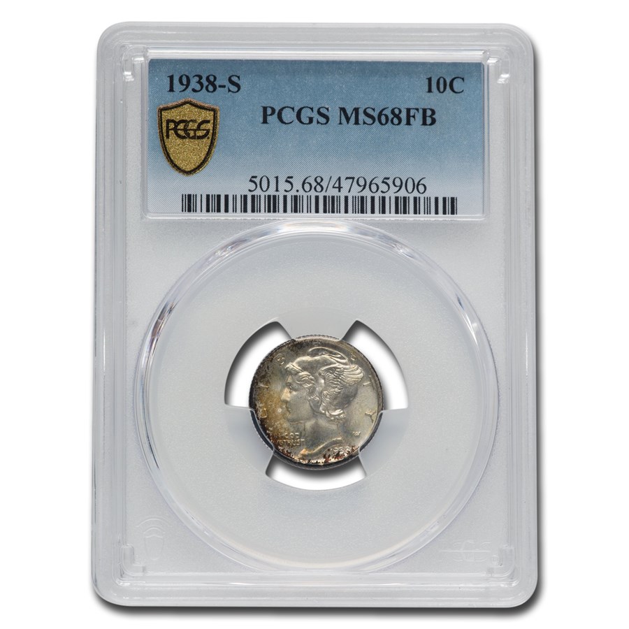 1938-S Mercury Dime MS-68 PCGS (FB)