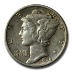 1938-S Mercury Dime XF