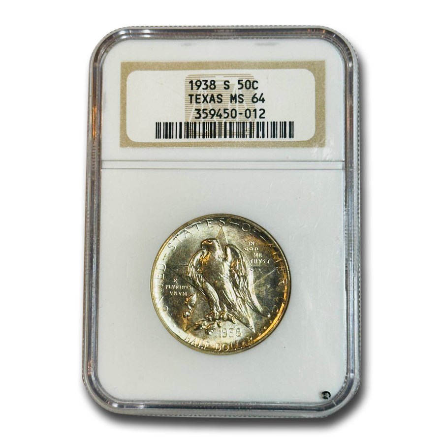 1938-S Texas Centennial Commemorative Half Dollar MS-64 NGC