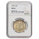 1938 Walking Liberty Half Dollar MS-66 NGC