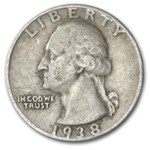 1938 Washington Quarter VF