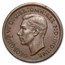 1939-1948 Australia Bronze 1/2 Penny George VI Avg Circ