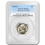 1939-D Jefferson Nickel Rev of 38 MS-65 PCGS