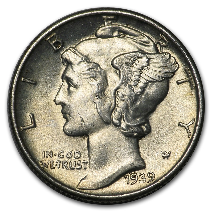 1939-D Mercury Dime BU