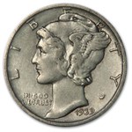 1939-D Mercury Dime XF