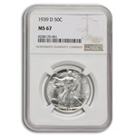 1939-D Walking Liberty Half Dollar MS-67 NGC