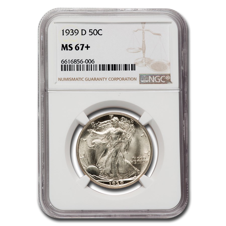 1939-D Walking Liberty Half Dollar MS-67+ NGC