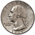 1939-D Washington Quarter AU