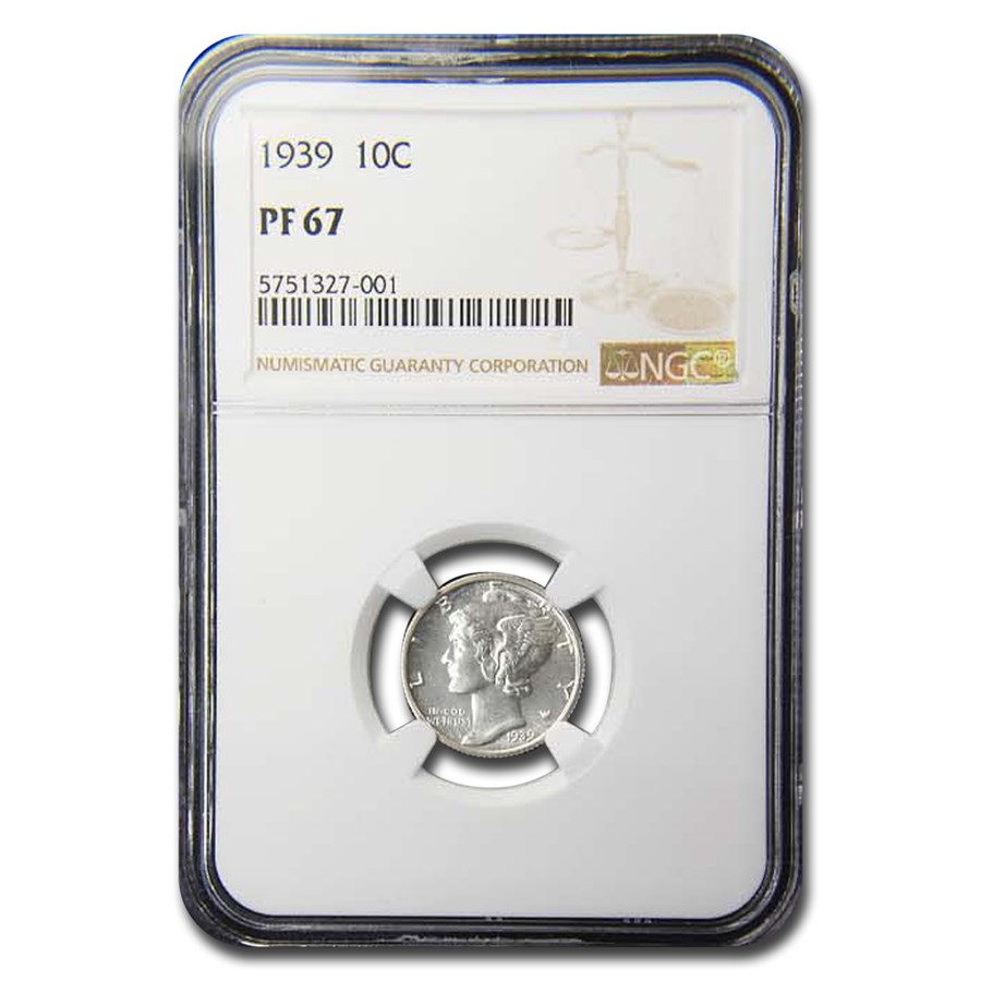 1939 Mercury Dime PF-67 NGC