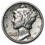 1939 Mercury Dime XF