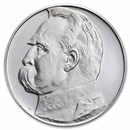 1939 Poland Silver 10 Zlotych Jozef Pilsudski BU