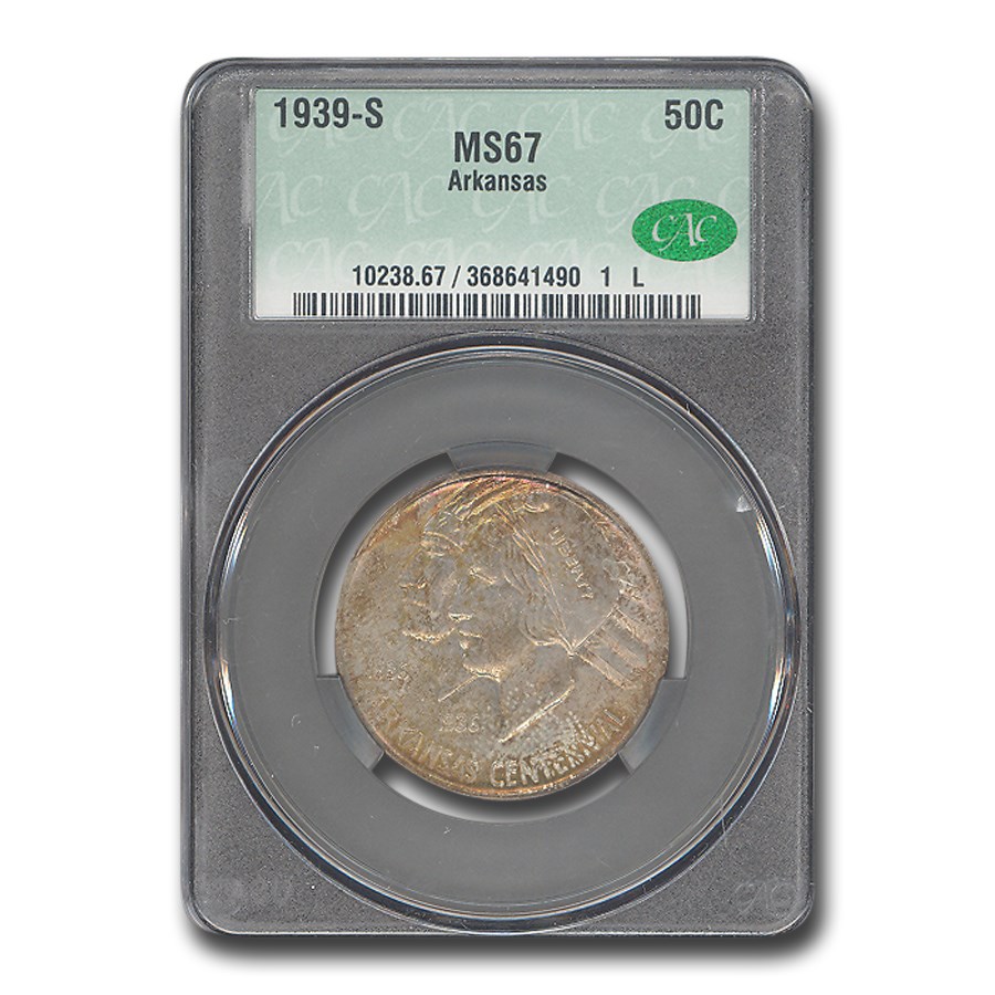 1939-S Arkansas Commemorative MS-67 CACG