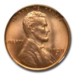 1939-S Lincoln Cent MS-67+ NGC (Red)