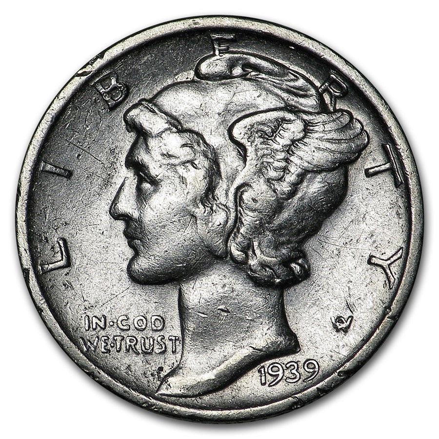 1939-S Mercury Dime AU