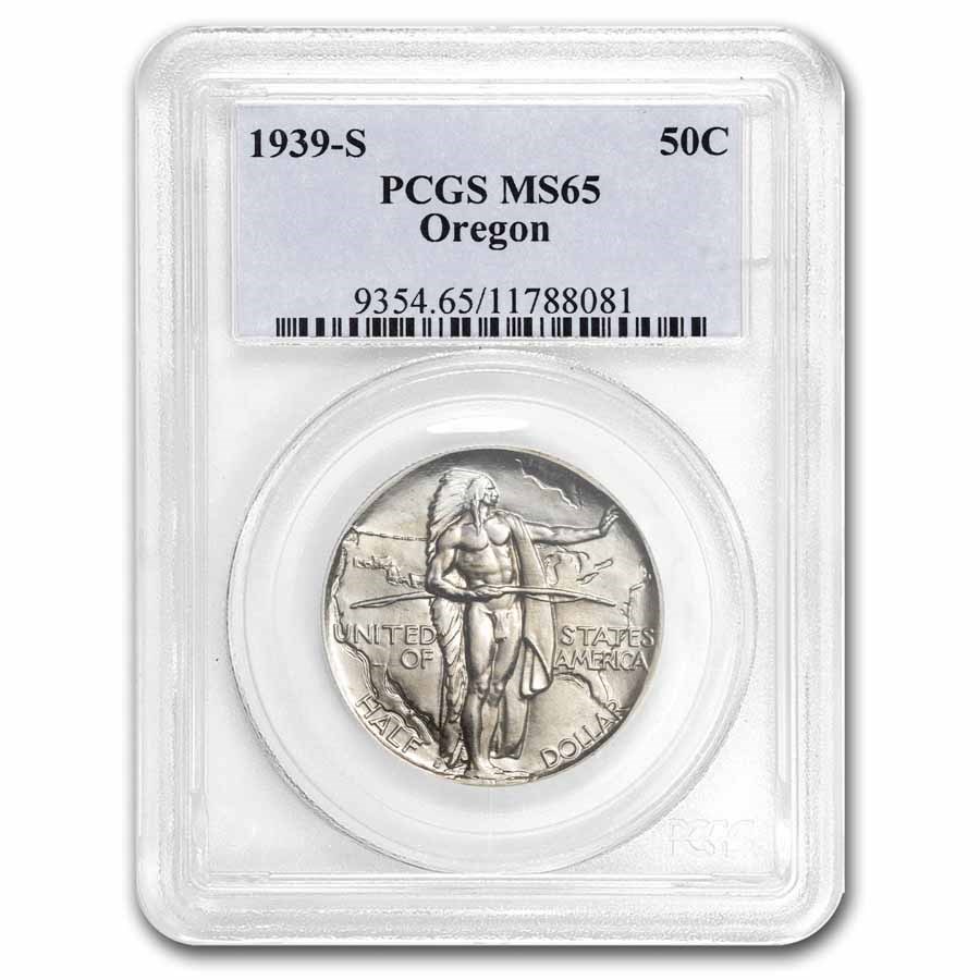 1939-S Oregon Commemorative Half Dollar MS-65 PCGS