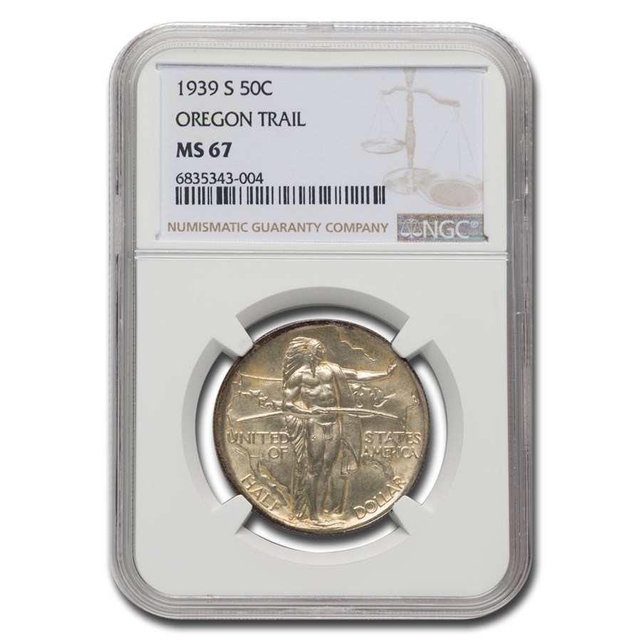 1939-S Oregon Trail Commemorative Half Dollar MS-67 NGC