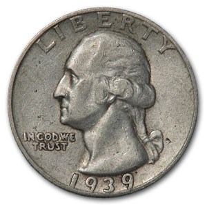 1939-S Washington Quarter XF