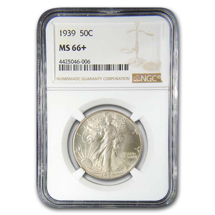 1939 Walking Liberty Half Dollar MS-66+ NGC