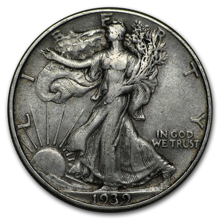 1939 Walking Liberty Half Dollar XF