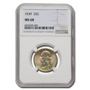 1939 Washington Quarter MS-68 NGC