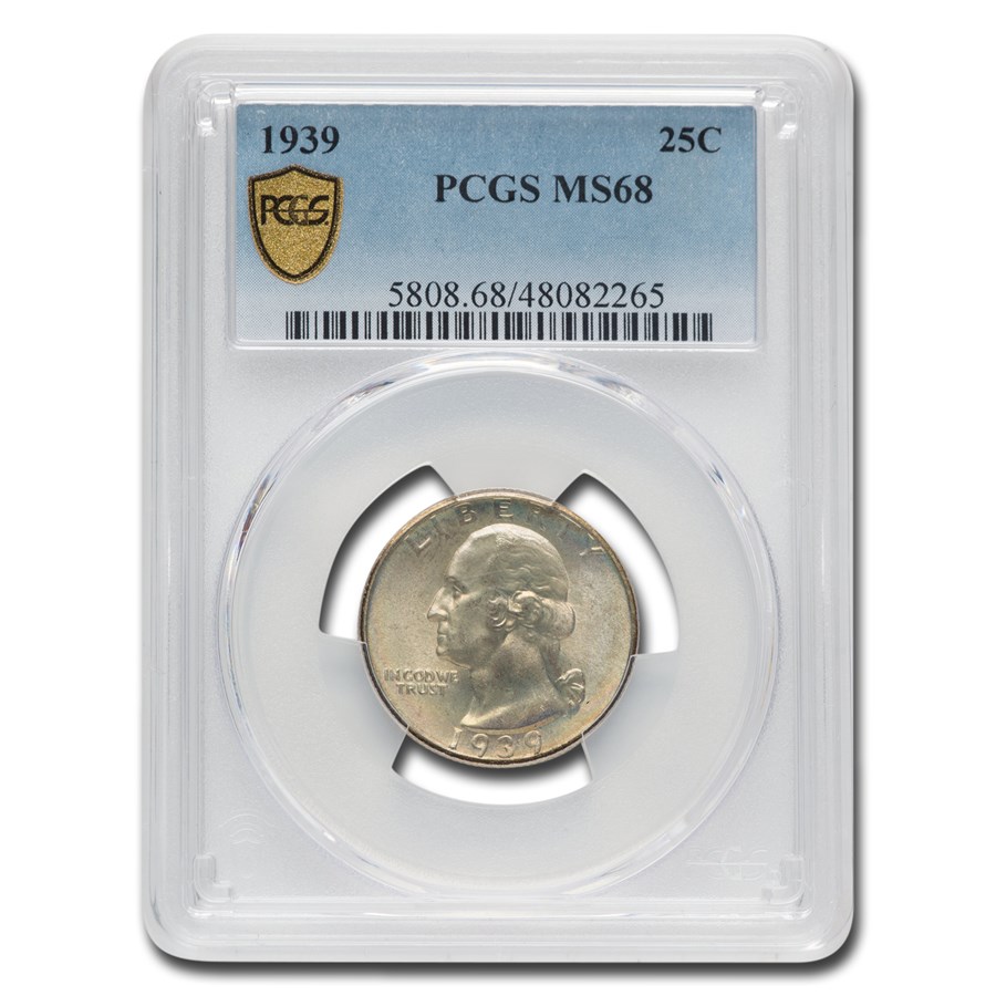 1939 Washington Quarter MS-68 PCGS