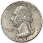 1939 Washington Quarter XF