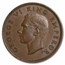1940-1947 New Zealand Bronze 1 Penny Tui Bird George VI Avg Circ