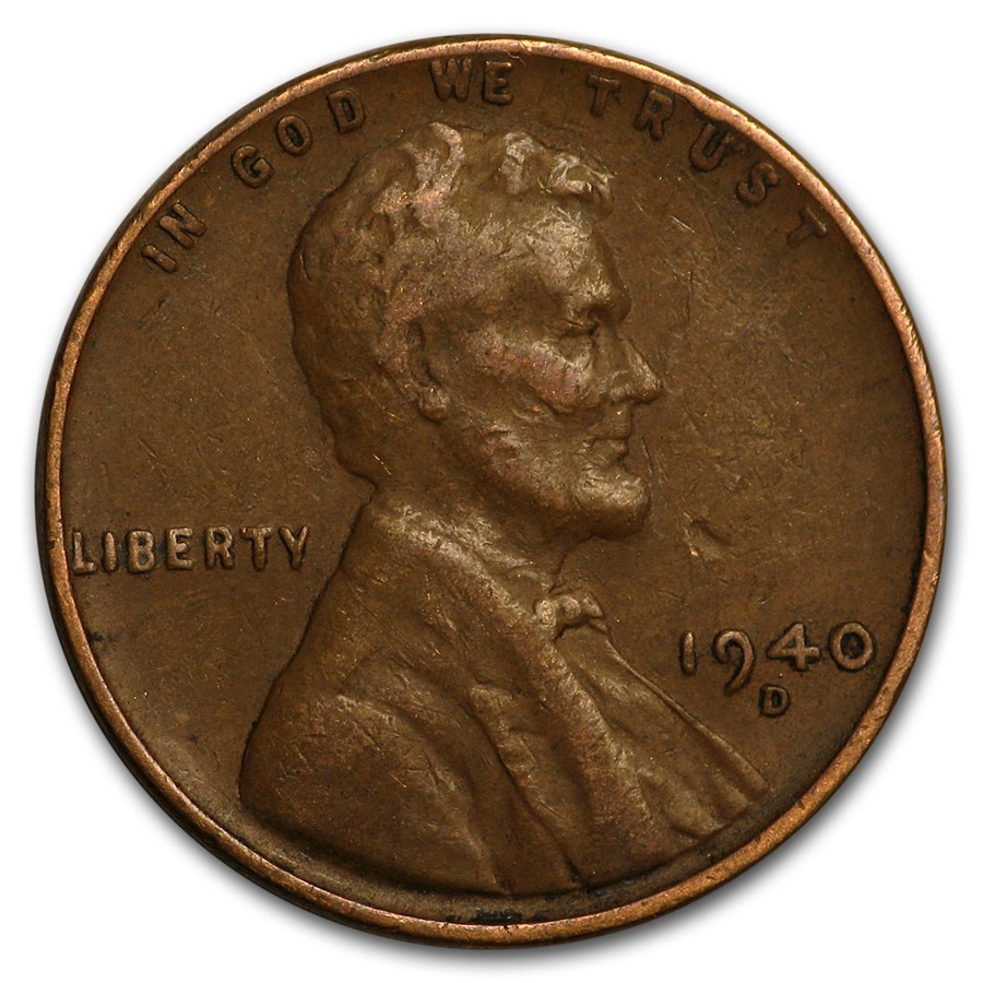 1940-D Lincoln Cent Fine+