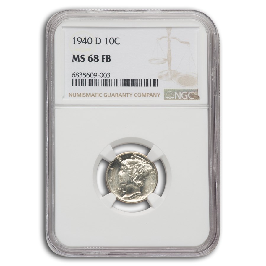 1940-D Mercury Dime MS-68 NGC (FB)