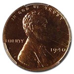 1940 Lincoln Cent PR-65 PCGS (Red)