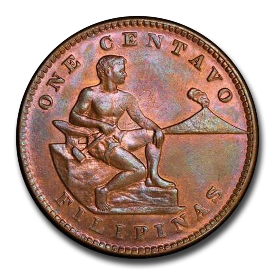 1940-M Philippines Bronze 1 Centavo MS-64 PCGS (Red/Brown)