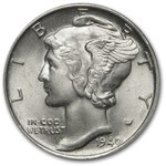 1940 Mercury Dime BU