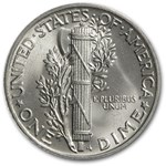 1940 Mercury Dime BU