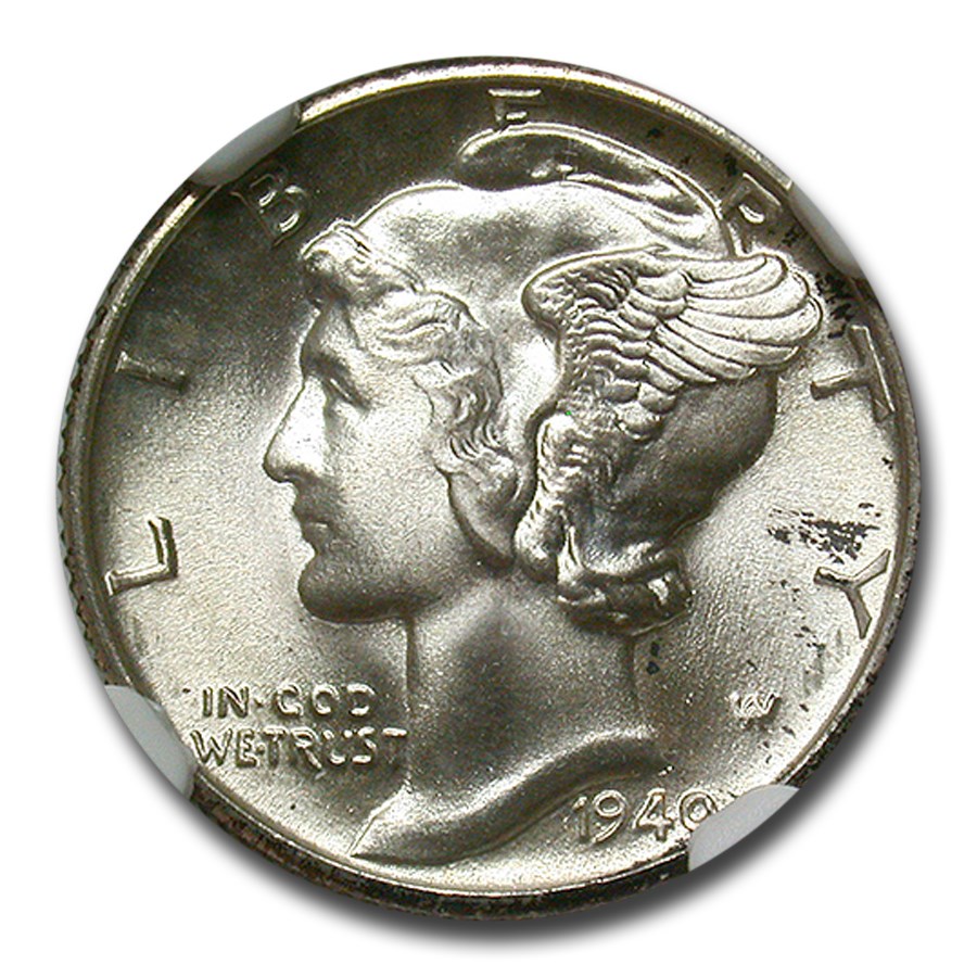 1940 Mercury Dime MS-67+ NGC (FB)