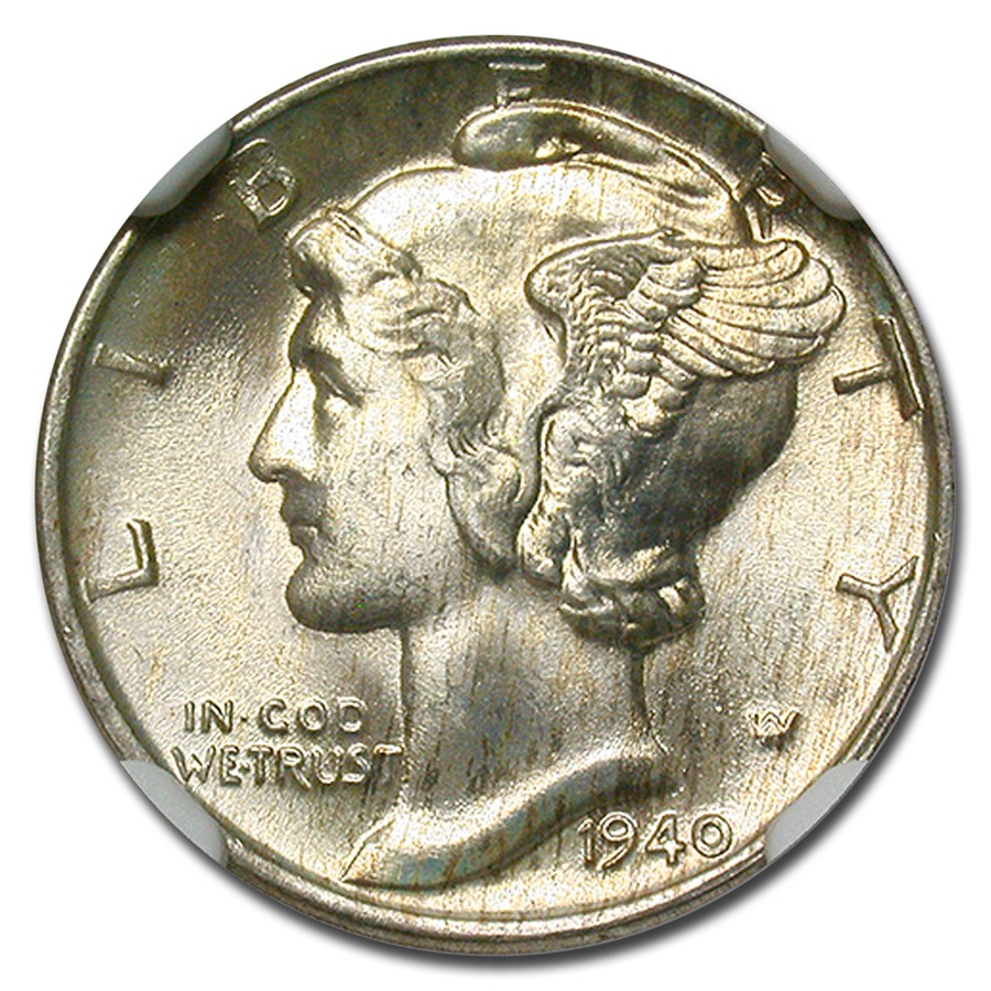 1940 Mercury Dime MS-67+ NGC