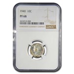 1940 Mercury Dime PF-68 NGC