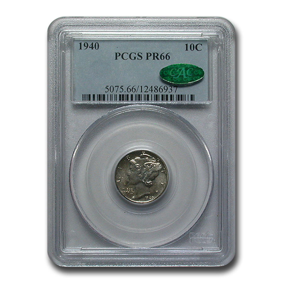 Buy 1940 Mercury Dime PR-66 PCGS CAC | APMEX