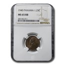 1940 Panama 1 1/4 Centesimos MS-65 NGC (Red/Brown)