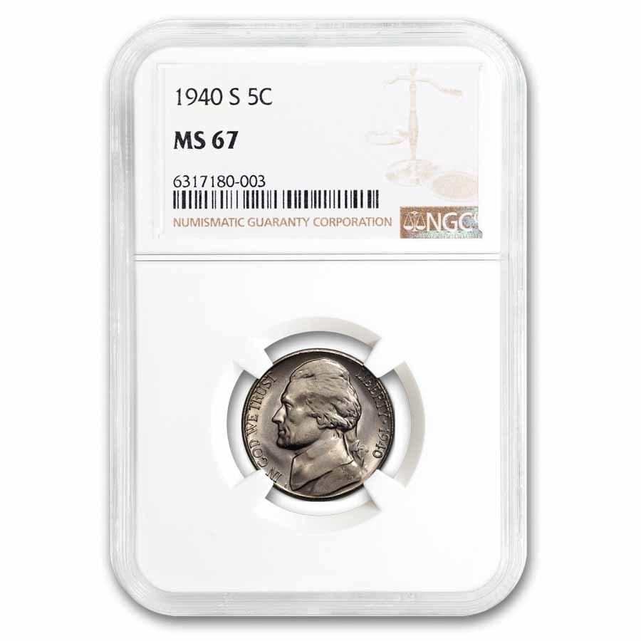 1940-S Jefferson Nickel MS-67 NGC