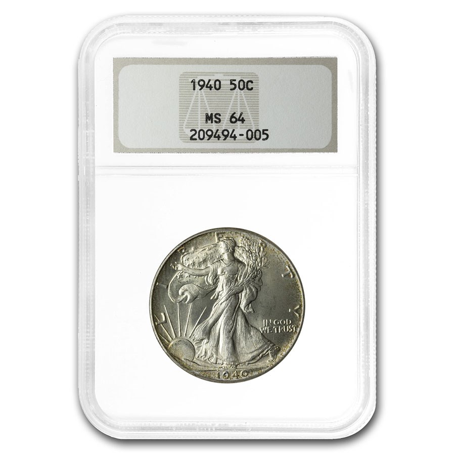 1940 Walking Liberty Half Dollar MS-64 NGC