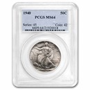 1940 Walking Liberty Half Dollar MS-64 PCGS