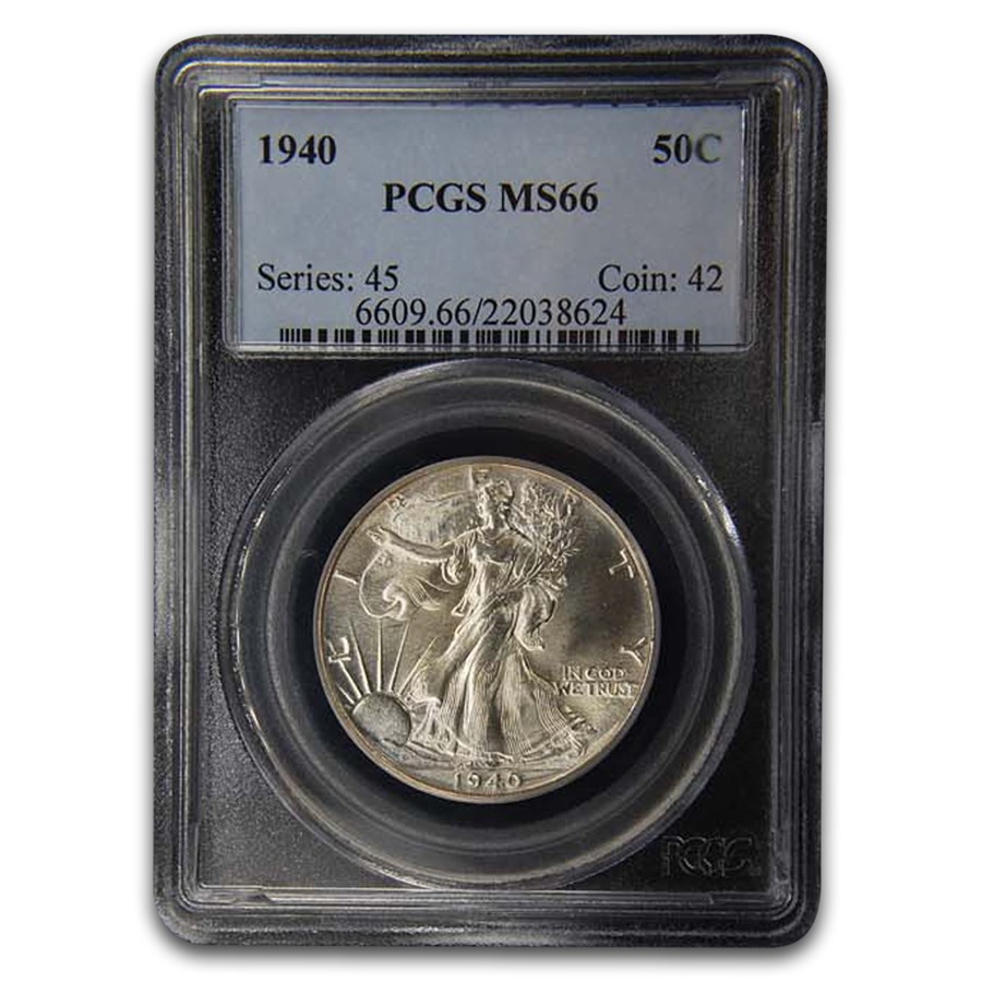 1940 Walking Liberty Half Dollar MS-66 PCGS