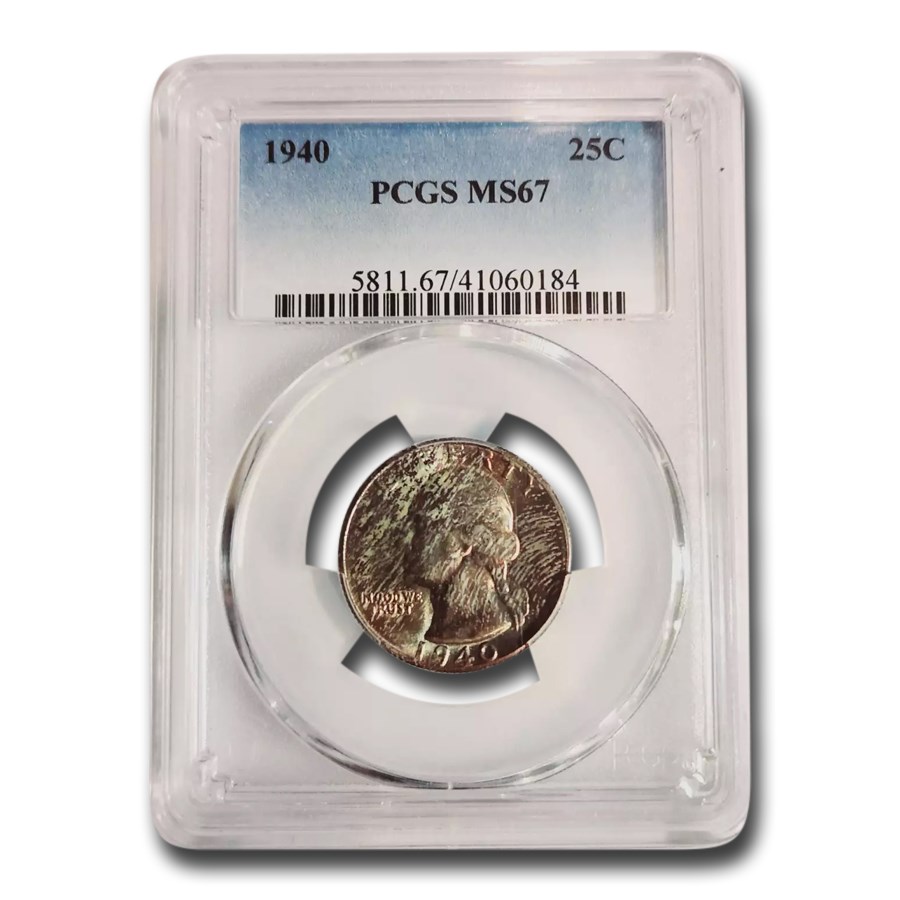 1940 Washington Quarter MS-67 PCGS