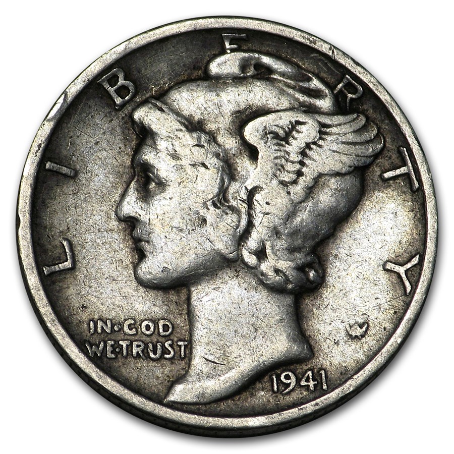 1941-D Mercury Dime Good/VF