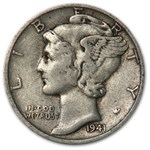 1941-D Mercury Dime XF