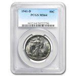 1941-D Walking Liberty Half Dollar MS-64 PCGS