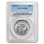 1941-D Walking Liberty Half Dollar MS-66 PCGS