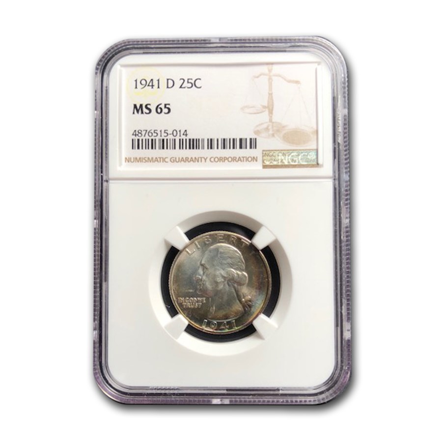 1941-D Washington Quarter MS-65 NGC