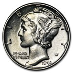 1941 Mercury Dime BU