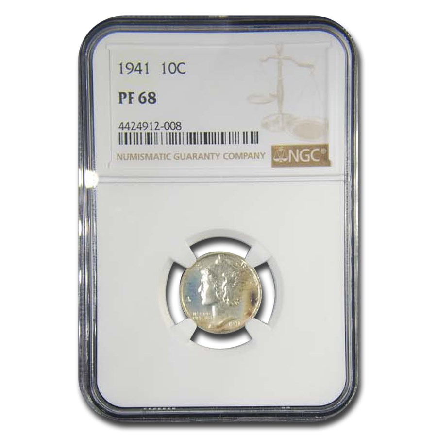 1941 Mercury Dime PF-68 NGC